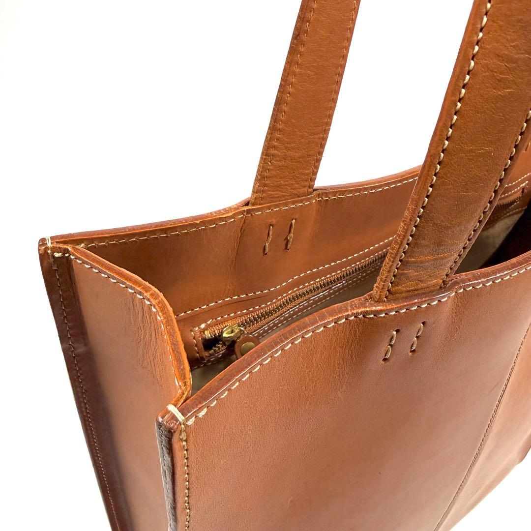 【美品】土屋鞄　トートバッグ　NATURA ナチューラ　ヌメ革　キャメル