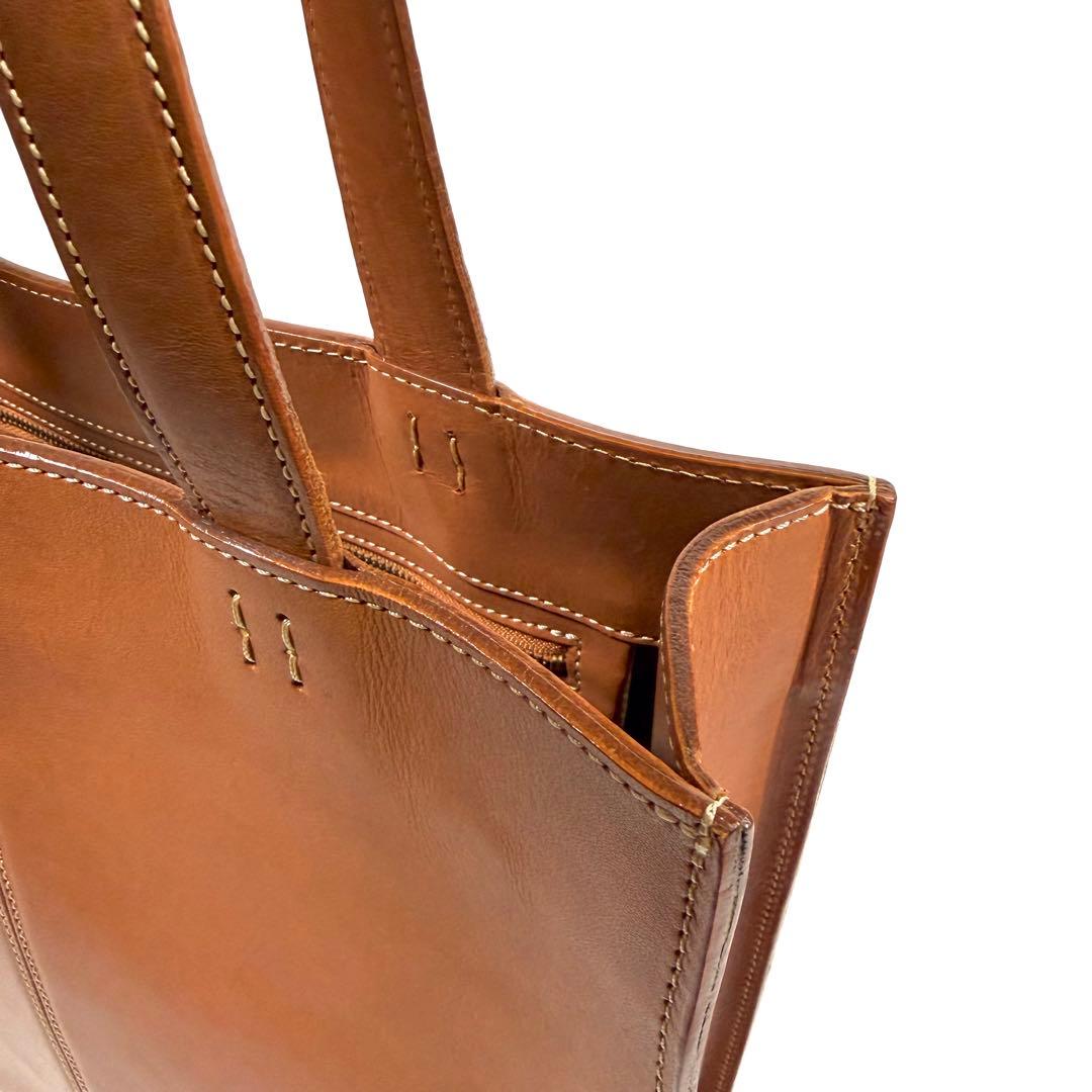【美品】土屋鞄　トートバッグ　NATURA ナチューラ　ヌメ革　キャメル
