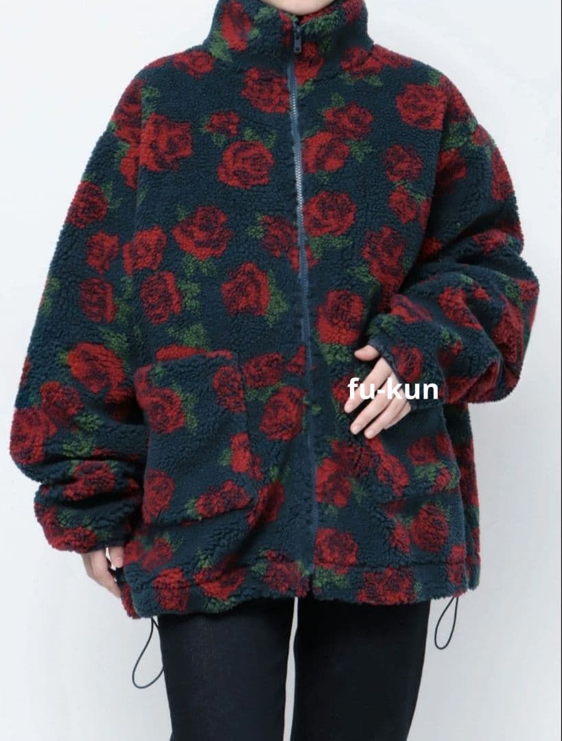 【新品・未開封】 jouetie ジュエティ パターンボアジャケット ネイビー