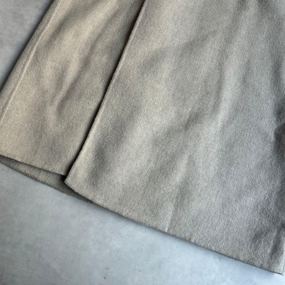 定番✨ノーク ウールリバーコート マキシ丈 ベルト Aライン ベージュ