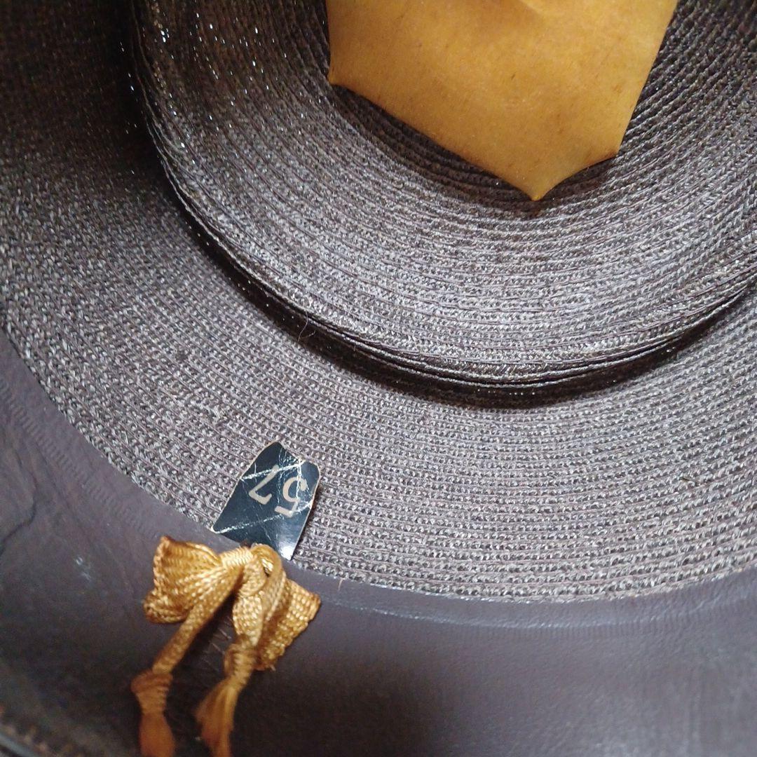 ♭︎ステットソンSTETSON 黒タグ 高級 ハット 帽子メンズ ダークブラウン