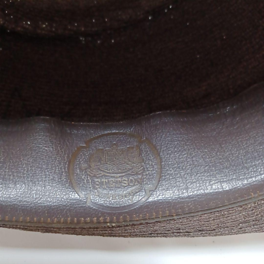 ♭︎ステットソンSTETSON 黒タグ 高級 ハット 帽子メンズ ダークブラウン
