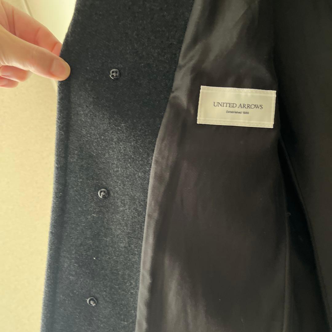美品　ユナイテッドアローズ　ピーコート　ブラック