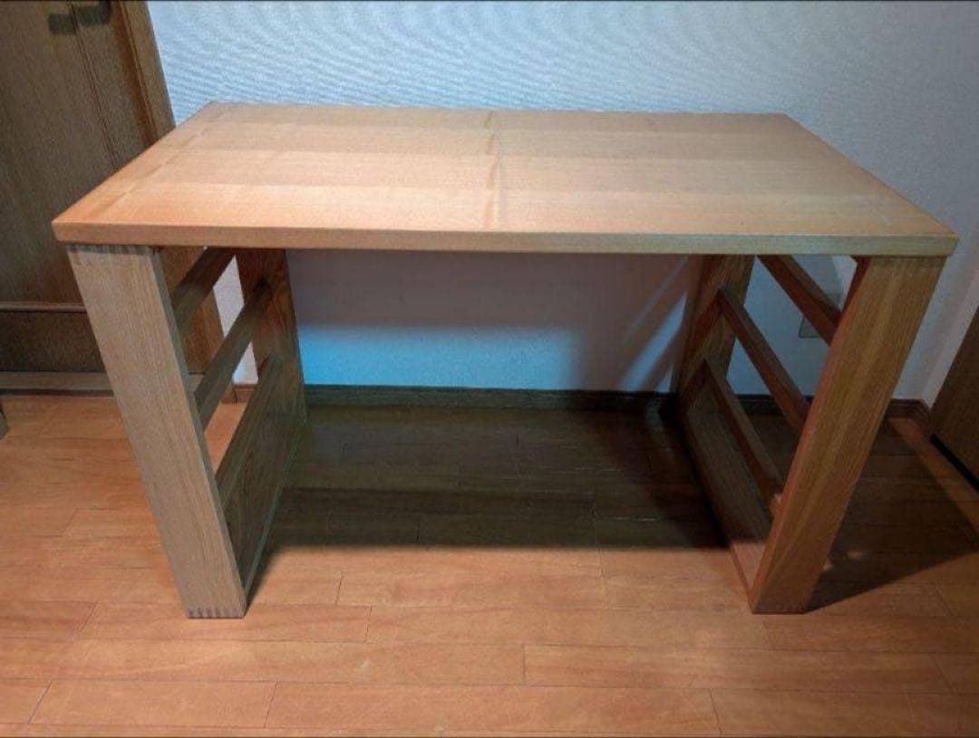 ■送料込■木下家具 北欧 リム 木製デスク 学習机 事務机 無垢材 タモ