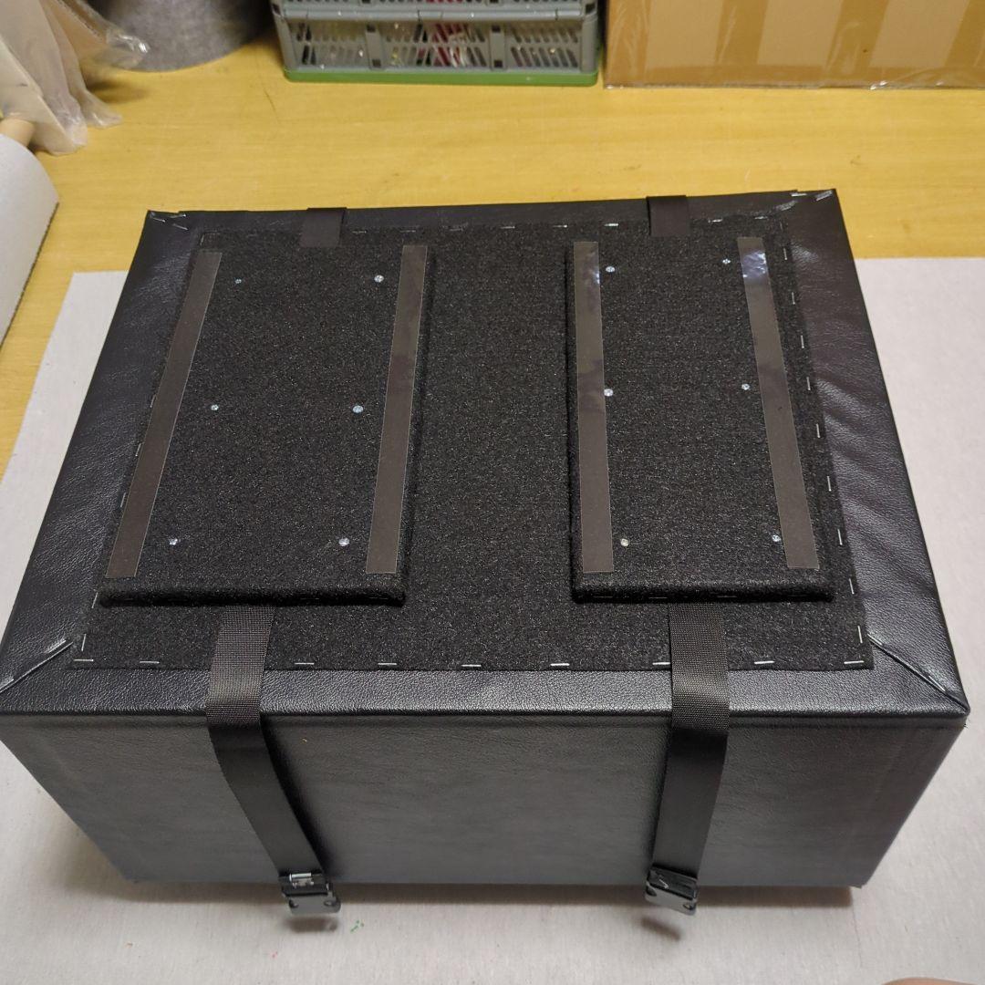 【み。】コンソールBOX（載せるタイプ）&前蓋【ブラックレザー】