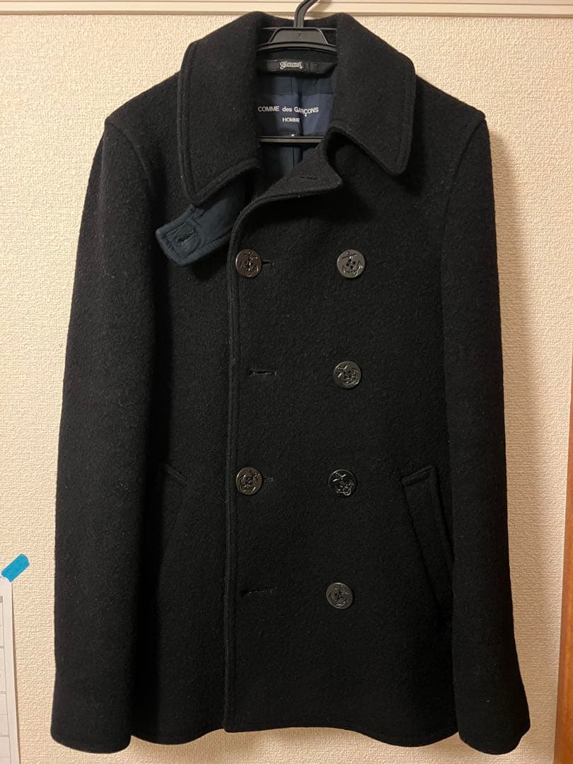 コムデギャルソンオム × Gloverall ウール ピーコート メンズ