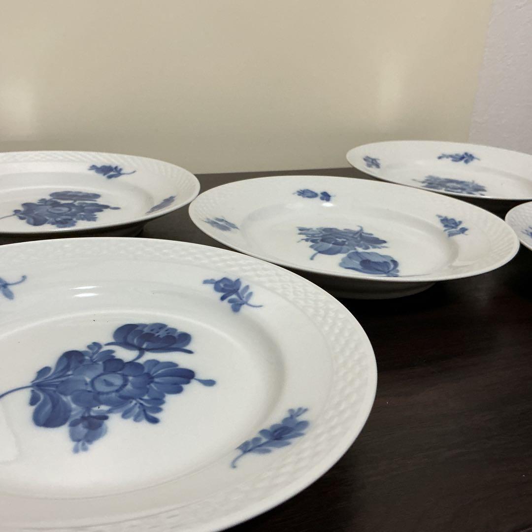 ロイヤルコペンハーゲン ブルーフラワー サラダプレート 17cm 5枚セット美品