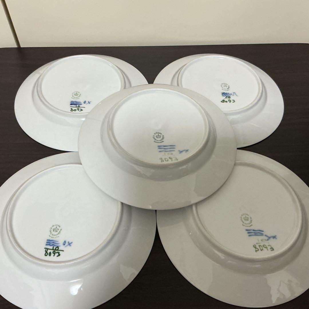 ロイヤルコペンハーゲン ブルーフラワー サラダプレート 17cm 5枚セット美品