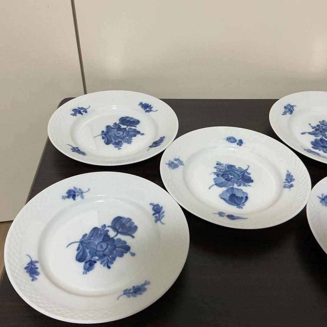 ロイヤルコペンハーゲン ブルーフラワー サラダプレート 17cm 5枚セット美品