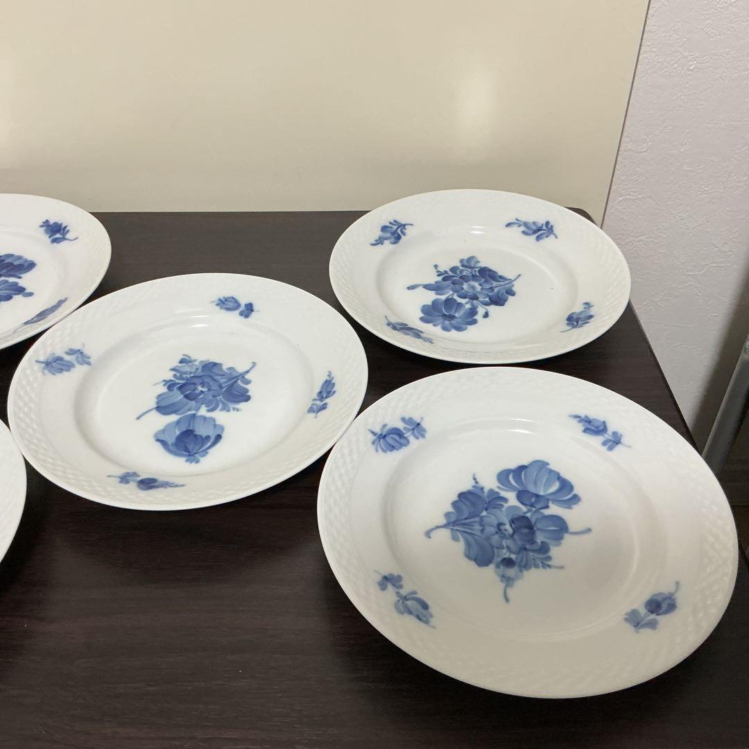 ロイヤルコペンハーゲン ブルーフラワー サラダプレート 17cm 5枚セット美品