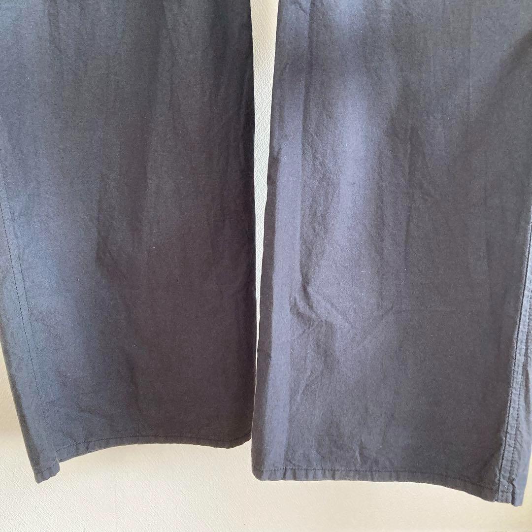 yarmo　コットン100％　オールインワン　つなぎ　黒　L　ヤーモ