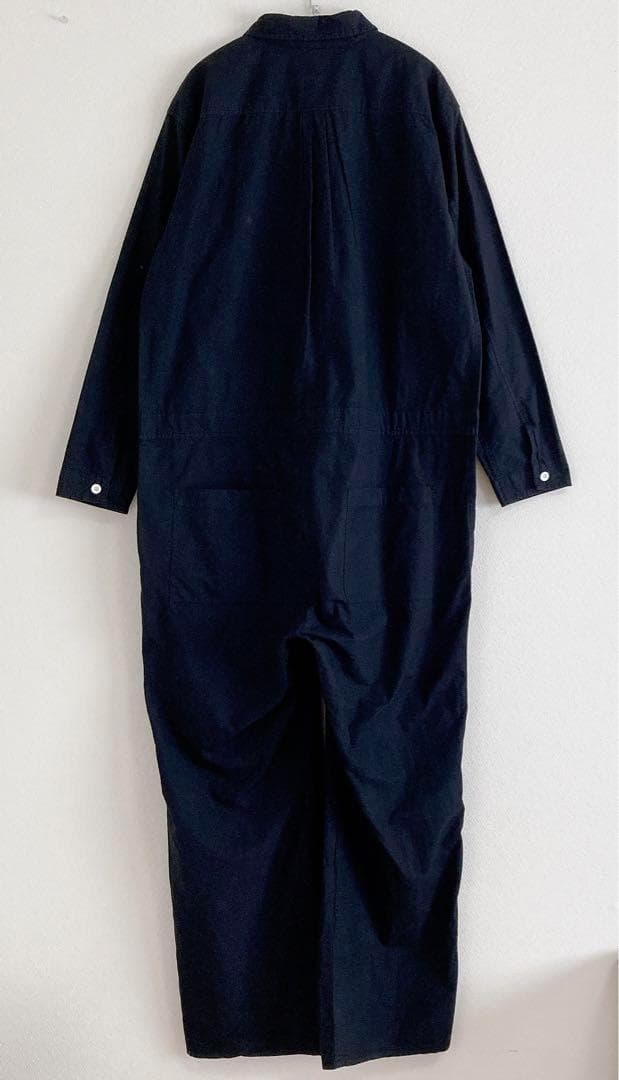 yarmo　コットン100％　オールインワン　つなぎ　黒　L　ヤーモ