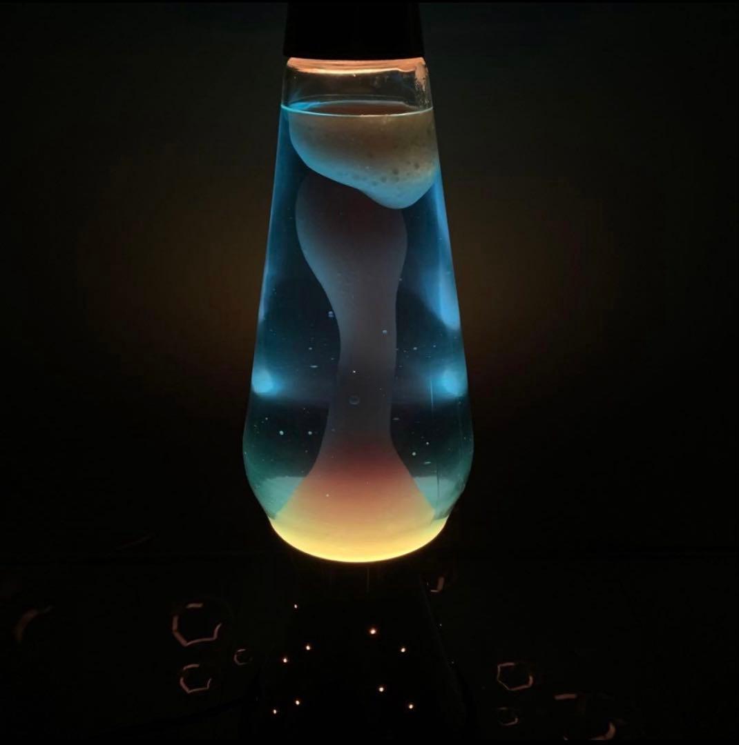 ラバライト　ラバランプ　ブルー×ホワイト