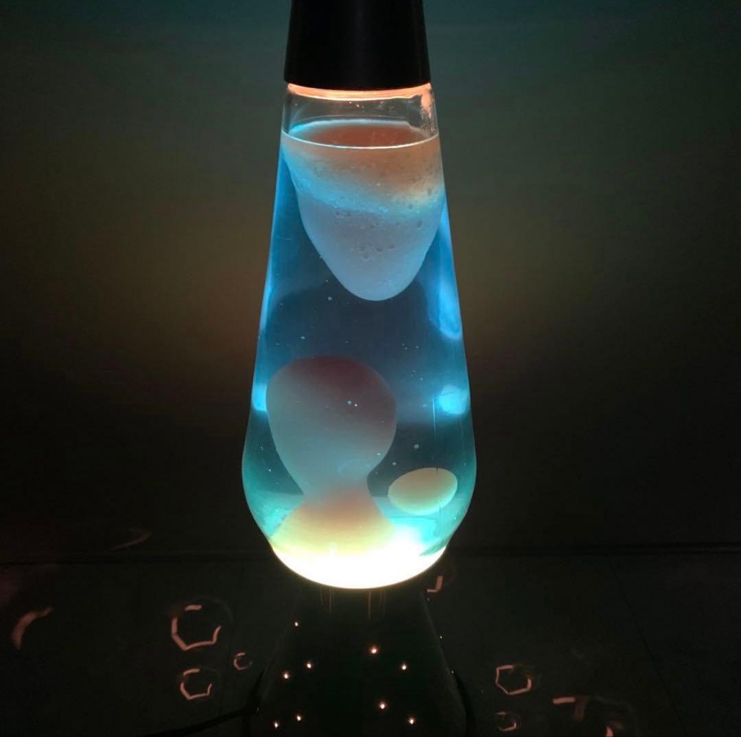 ラバライト　ラバランプ　ブルー×ホワイト