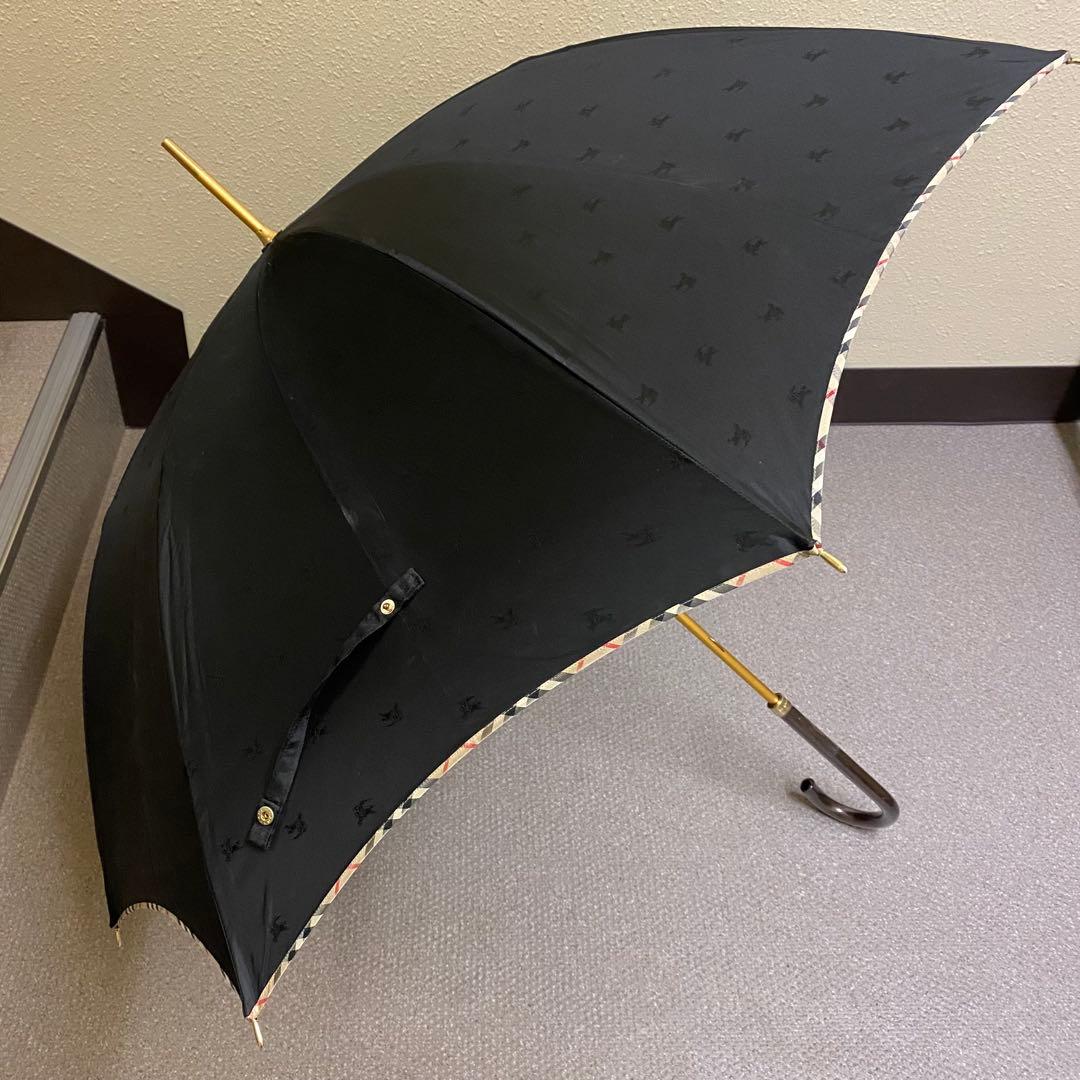 傘　長傘　バーバリー　Burberry ノバチェック　ロゴ入り