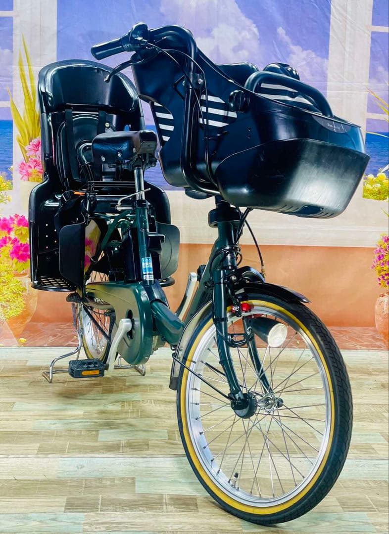 パナソニックギュット⭐️12AH！子供乗せ電動アシスト自転車Y3076