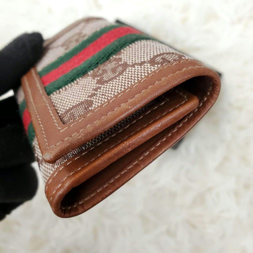 美品 希少モデル グッチ キーケース GG キャンバス シェリー 付属品有 レア