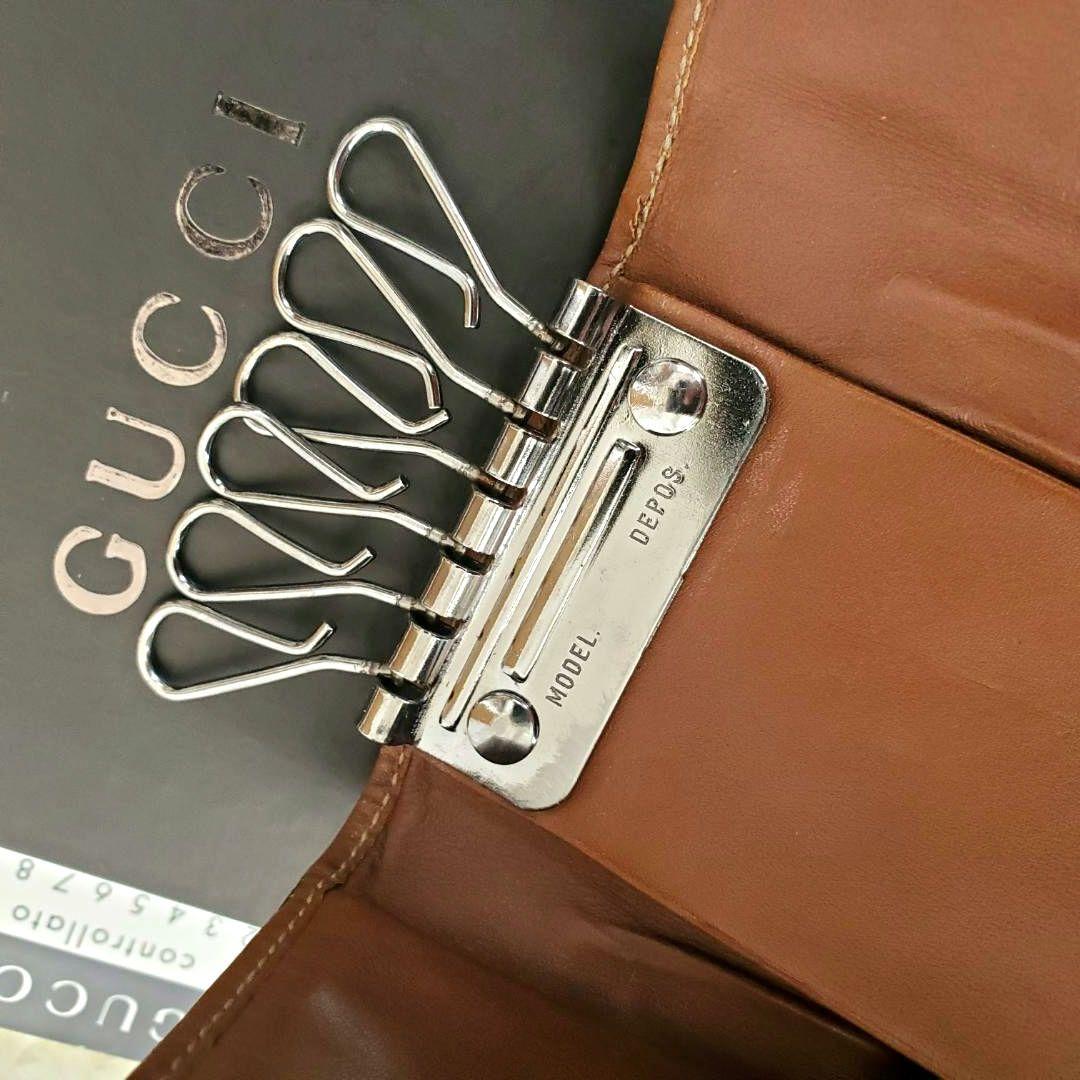 美品 希少モデル グッチ キーケース GG キャンバス シェリー 付属品有 レア