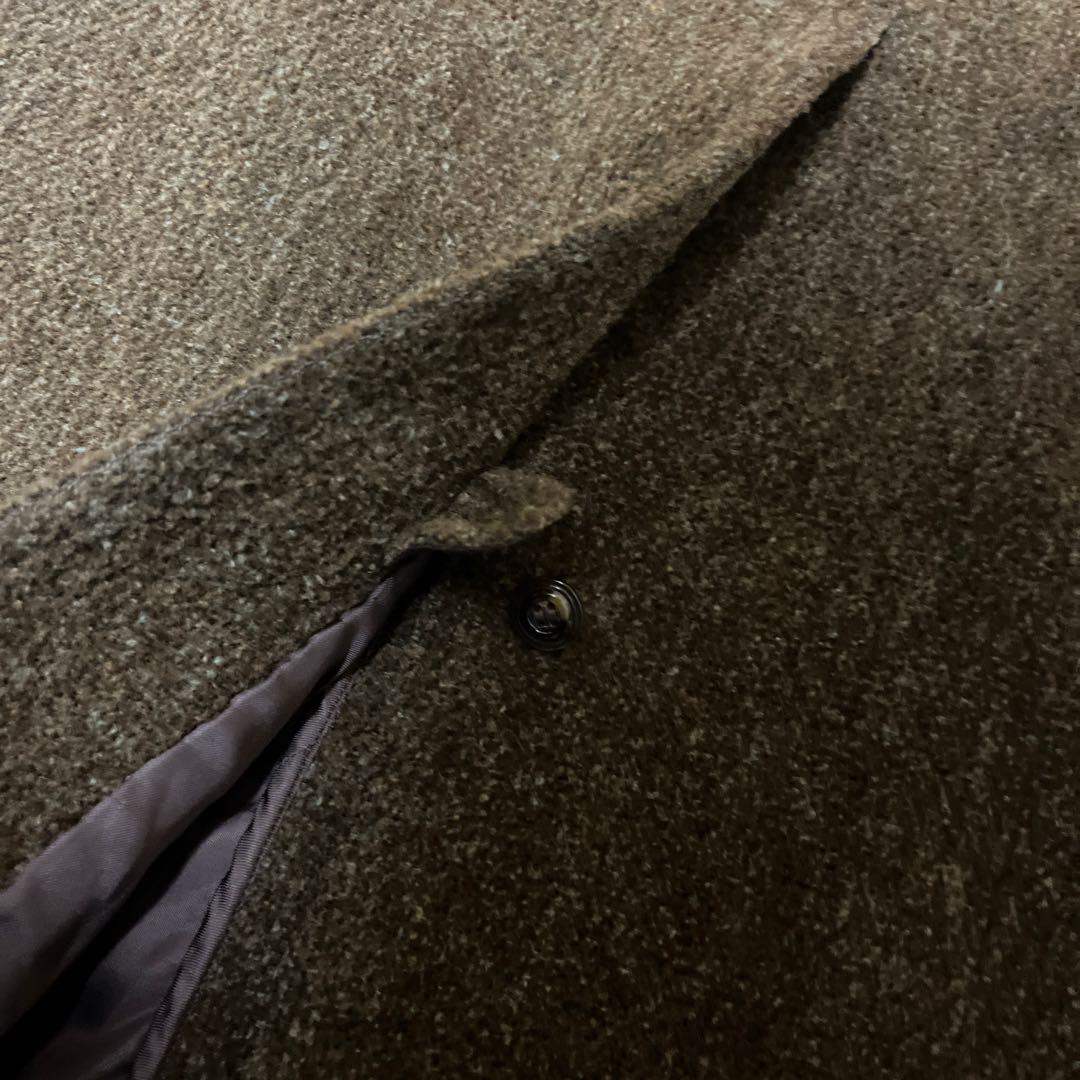 【極美品】90s ニコル セレクション ヘリンボーンロングコート ブラウン