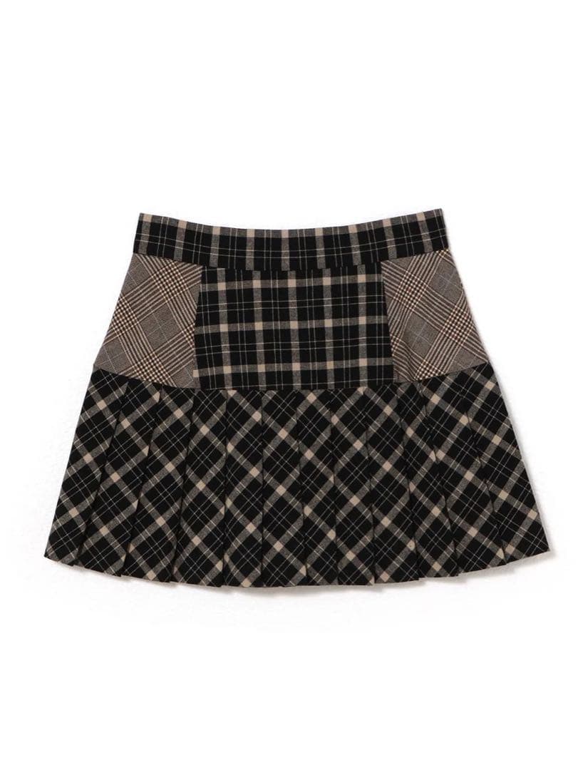 andmary【未使用品】 Coco check pleats skirt