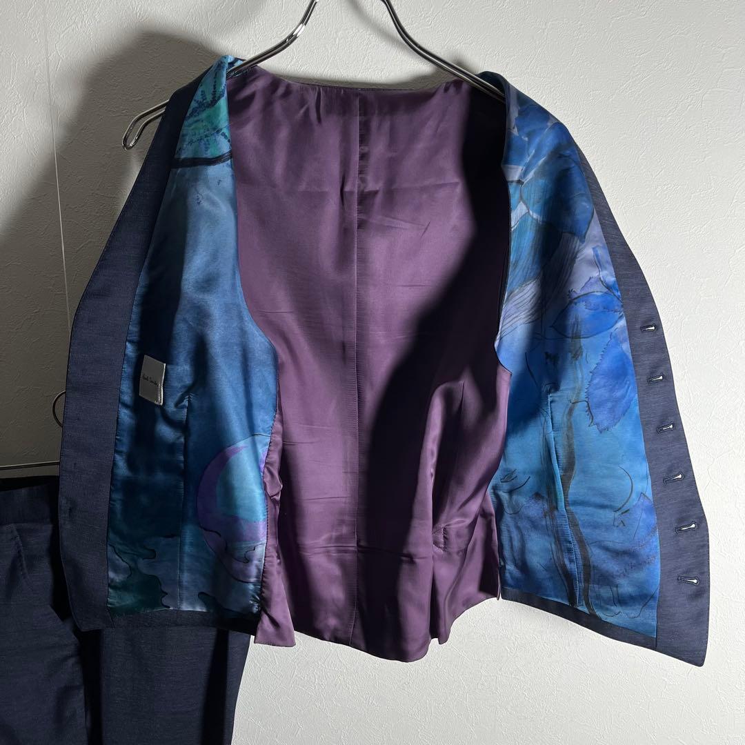 【極美品3ピース】ポールスミス×ZIGNONE セットアップ スーツ 花柄 L