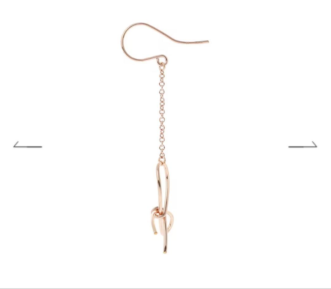 【新品未使用】Samantha Tiara K14GF リボンチェーンピアス