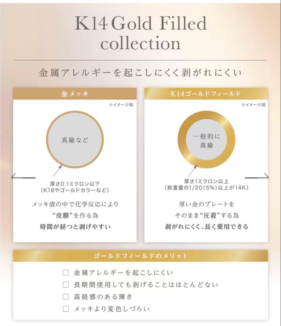 【新品未使用】Samantha Tiara K14GF リボンチェーンピアス