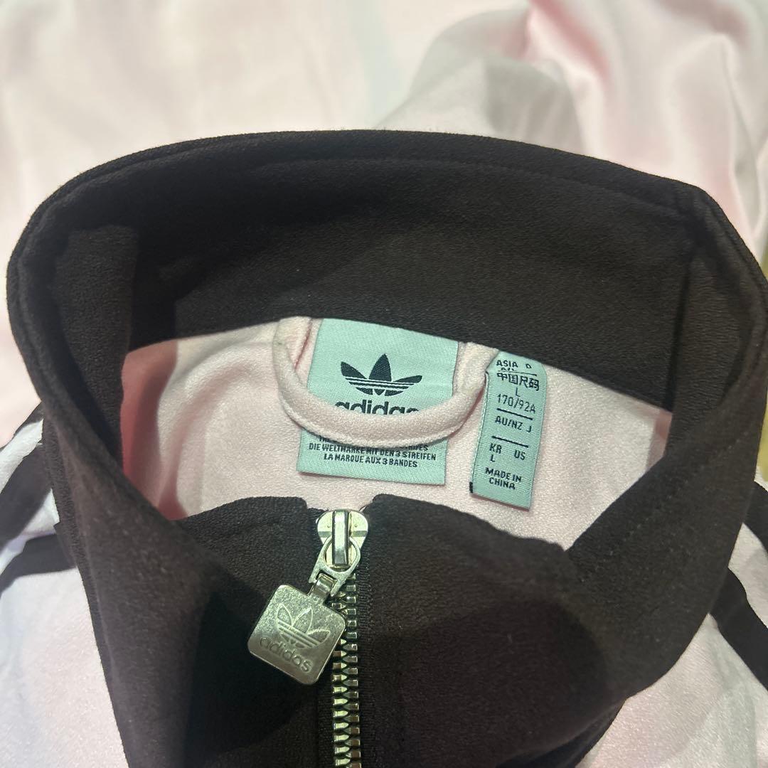 な*ん様 adidas トラックジャケット ピンク ジップアップジャージ Lサイ
