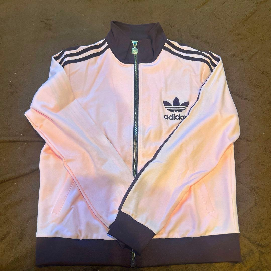 な*ん様 adidas トラックジャケット ピンク ジップアップジャージ Lサイ