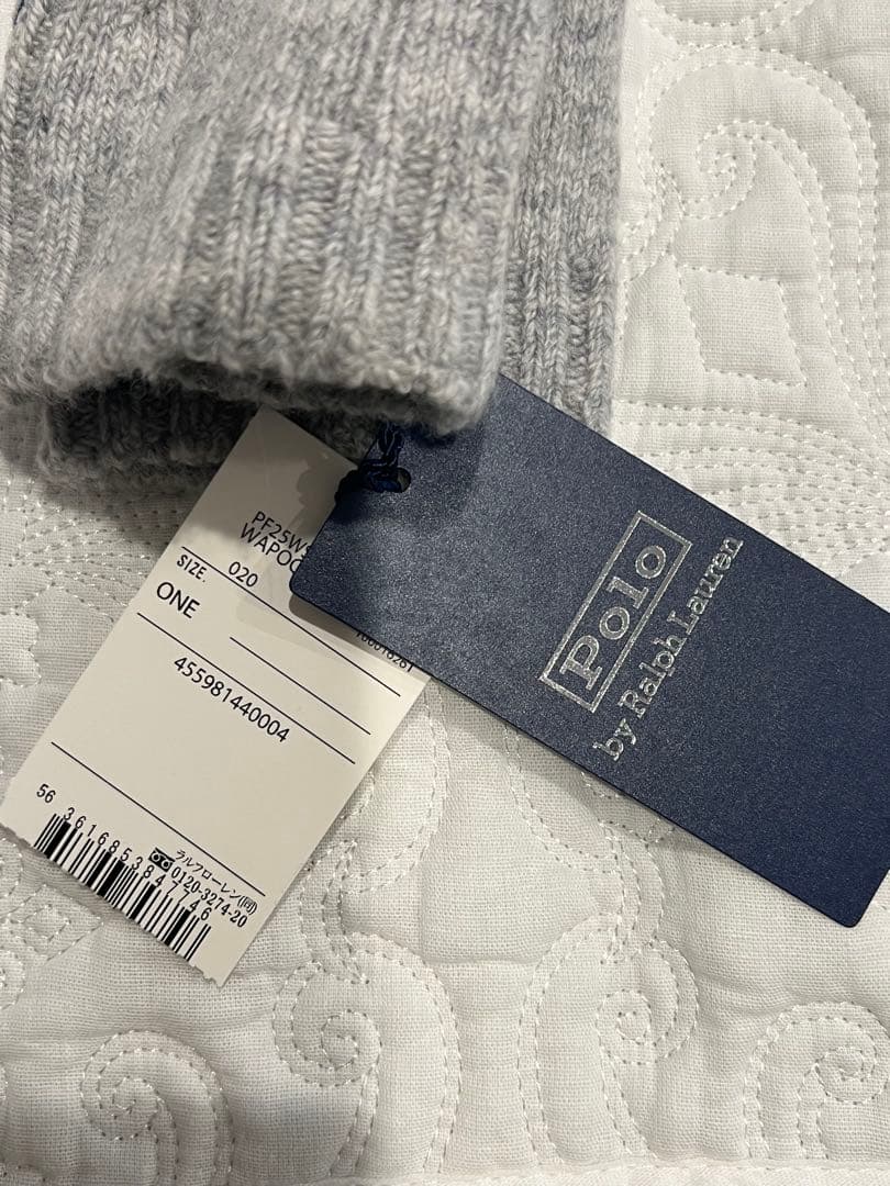 ラルフローレン ウールカシミヤ 手袋 グレー