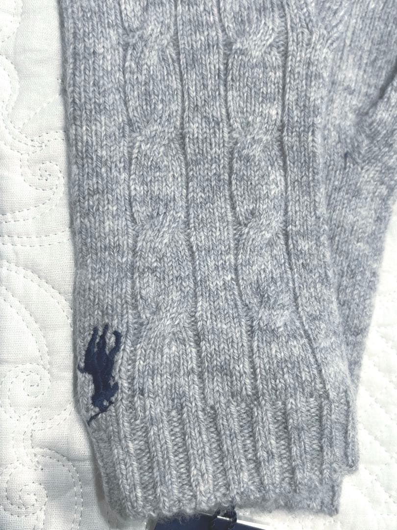 ラルフローレン ウールカシミヤ 手袋 グレー