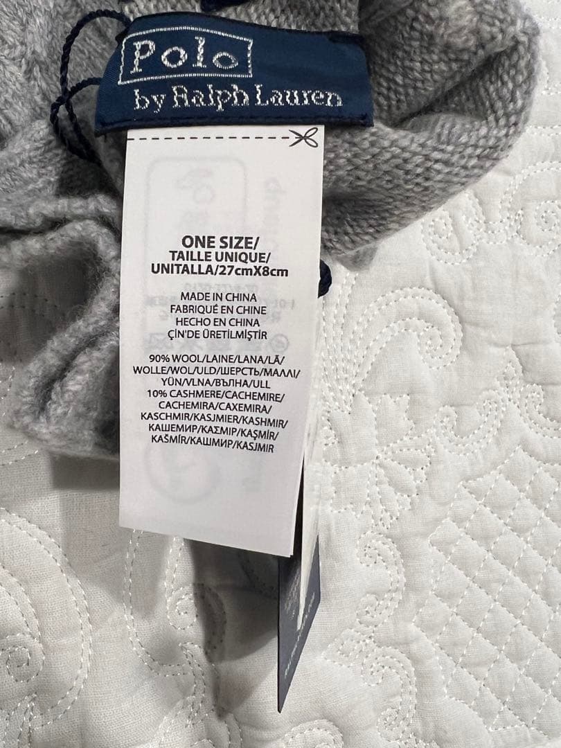 ラルフローレン ウールカシミヤ 手袋 グレー