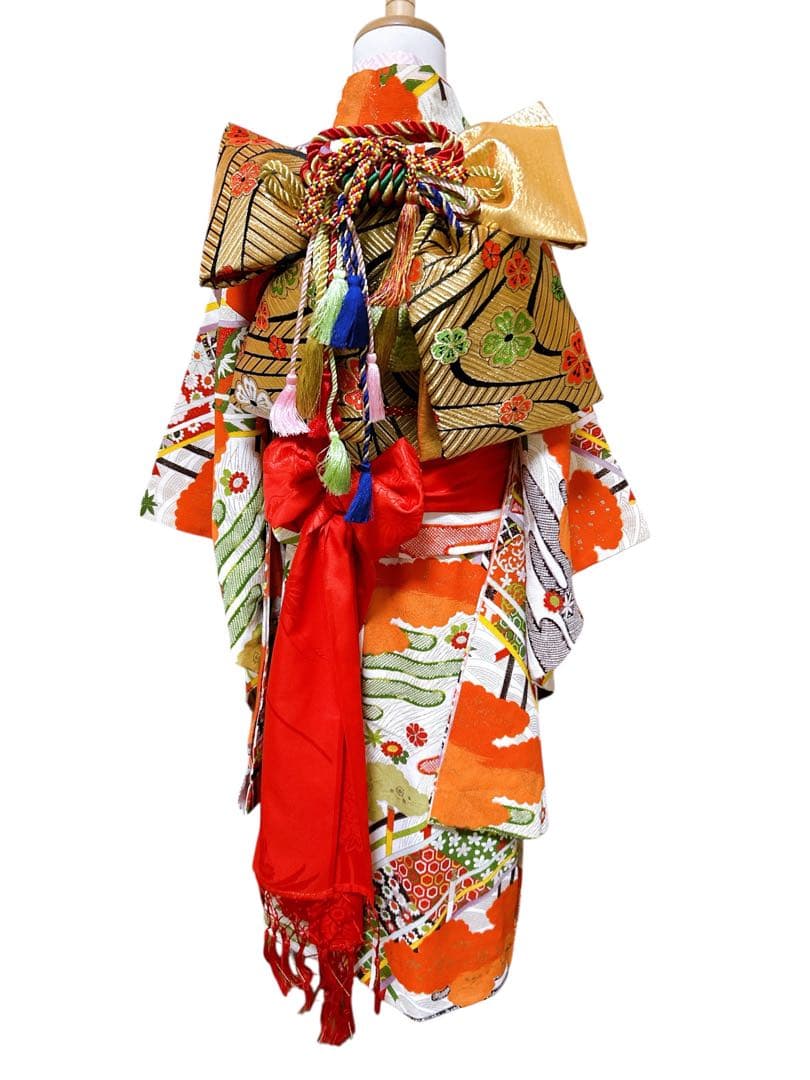 レトロ着物♡七五三　5歳6歳7歳　女の子　フルセット　一式　アンティーク　小さめ