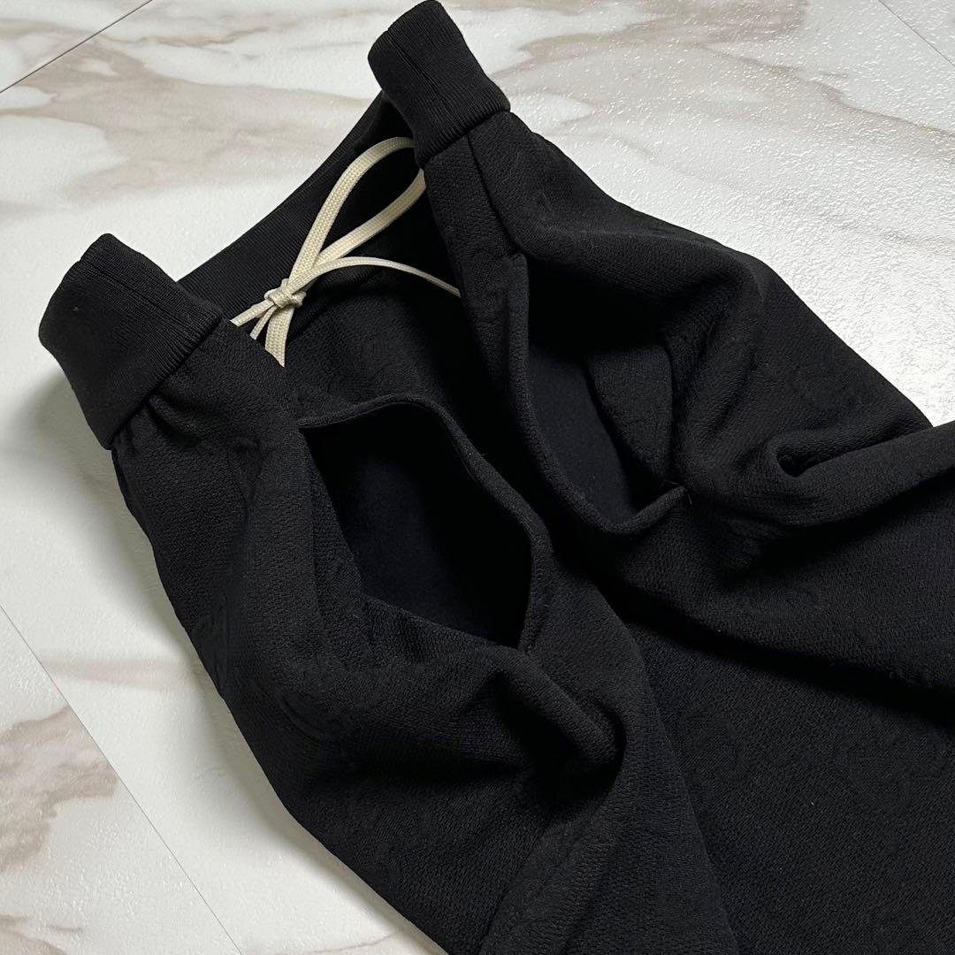 22ssꕥグッチジャージー ジャガード エンボス GG柄 スカート S ブラック