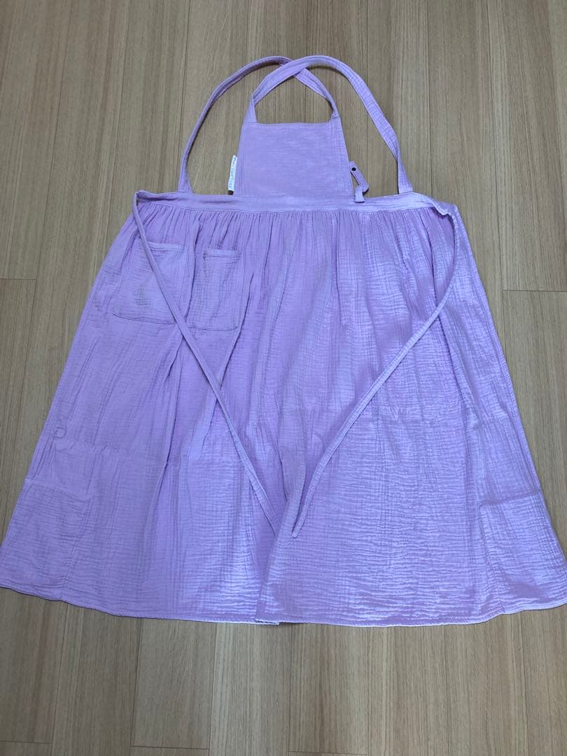 chunさま専用 辻希美 プロデュース コットンガーゼエプロン パープル
