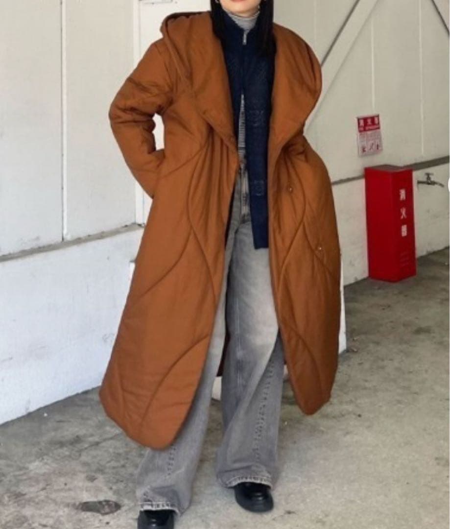 ジャケット・アウター AMERI WAVE STITCH HEAT POLAK LONG COAT