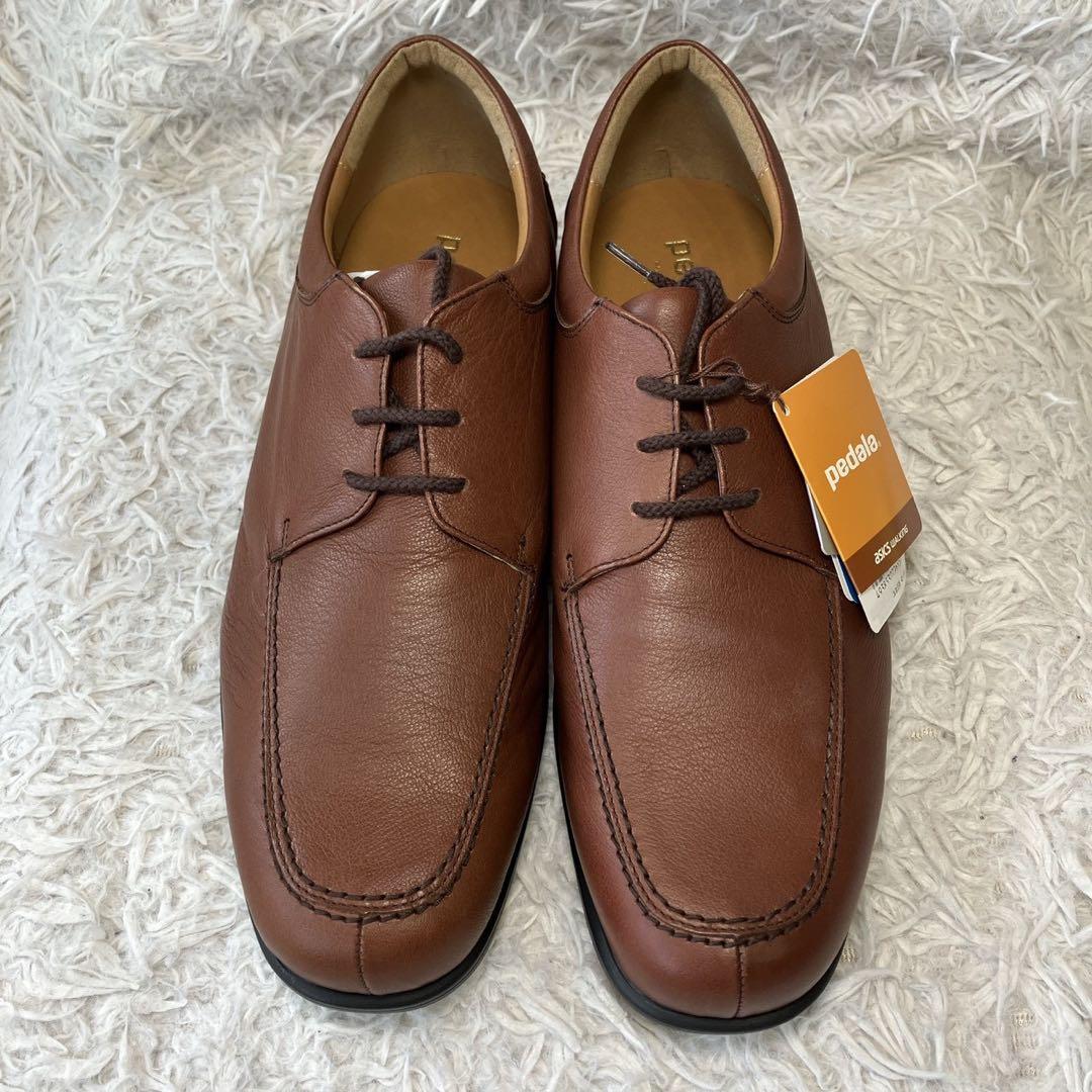 ◎新品タグ付き ペダラ レザー27.0cm 3E ブラウン 撥水 日本製 1