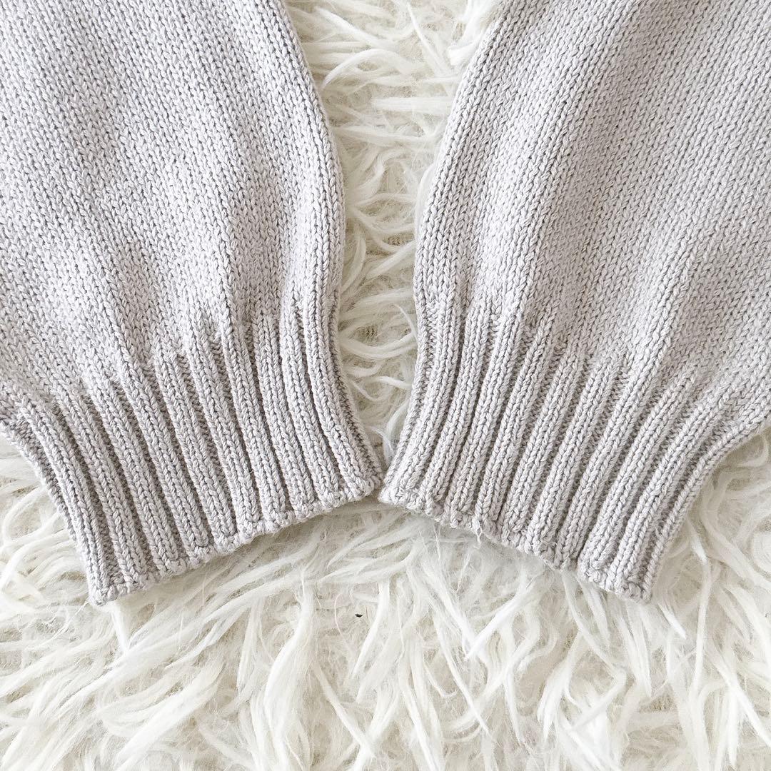 フォクシー✨フーデットパーカー ニット ケーブル編み ダブルジップ グレージュ