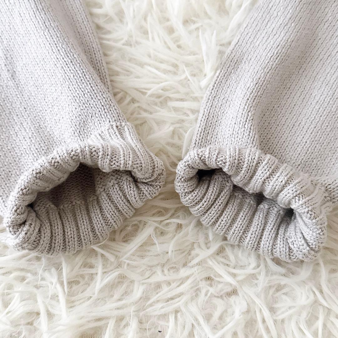 フォクシー✨フーデットパーカー ニット ケーブル編み ダブルジップ グレージュ