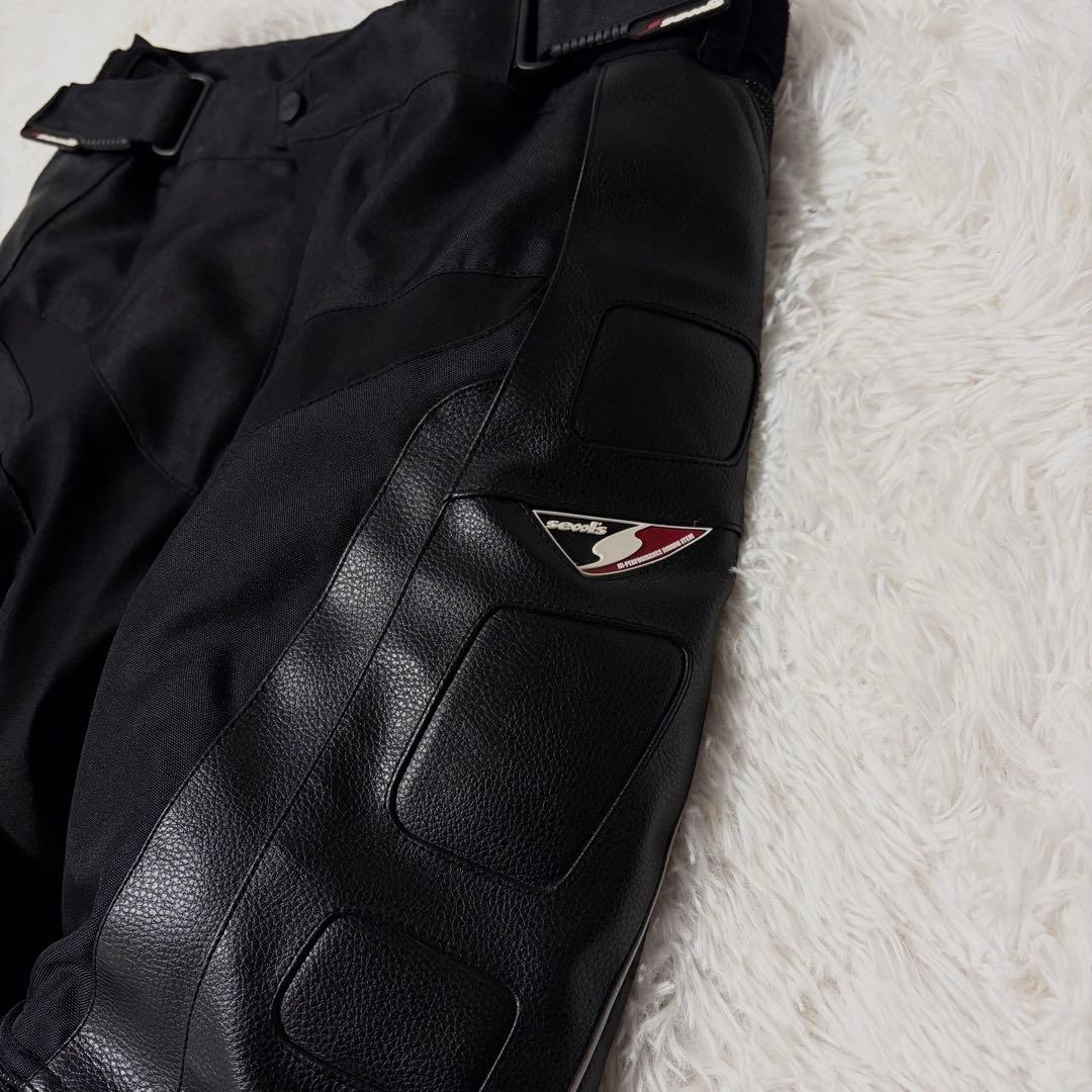 【極美品】シールズ プロテクターレザーパンツ LL 黒キルティングライナー