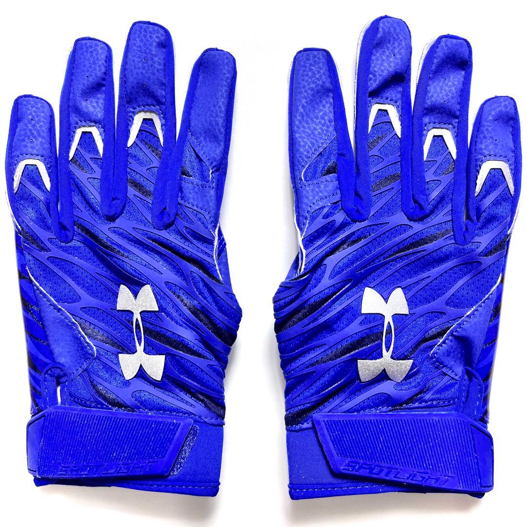 UA SPOTLIGHT 2020 アメフト グローブ ブルー XLサイズ【新品