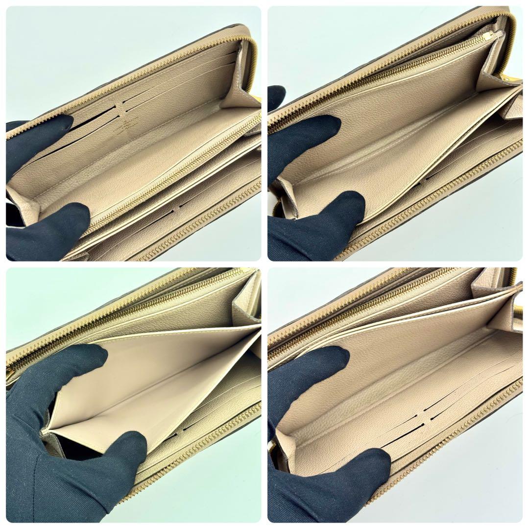 ヴィトン　アンプラント　ジッピーウォレット ベージュ クリーム