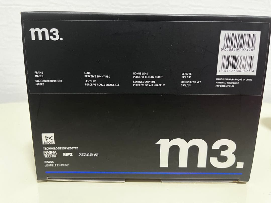 anon M3 ゴーグル オレンジ パープルレンズ