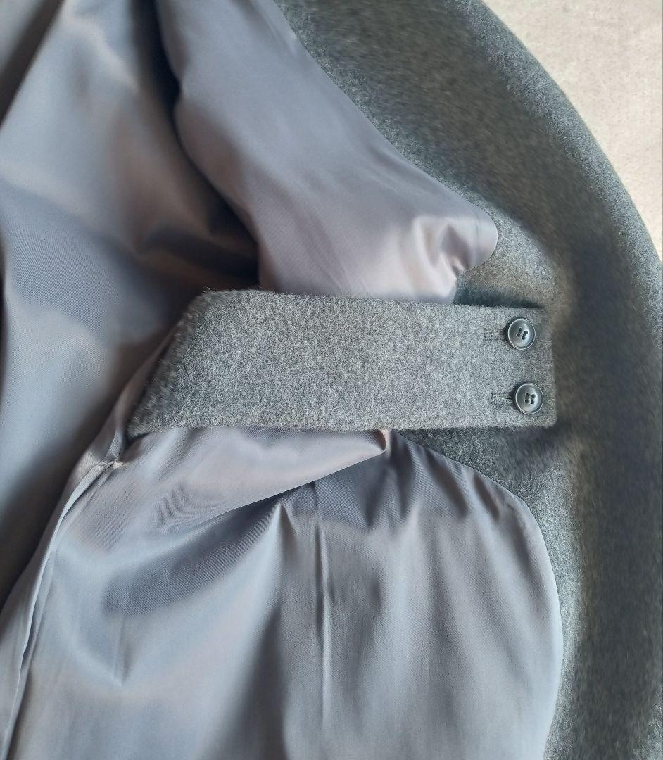 ★美品★北欧暮らしの道具店 3WAYアレンジ襟のかろやかチェスターコート グレー