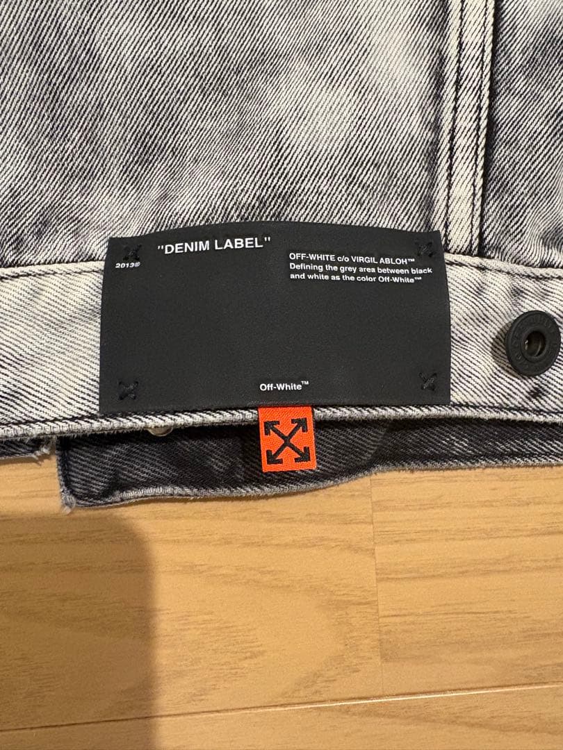 OFF-WHITE デニムジャケット Gジャン グレーブラック