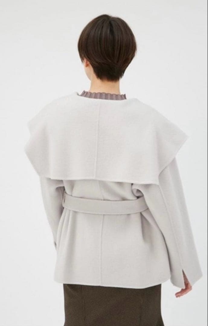 FRAY.ID ショールカラーショートリバーコート フレイアイディーIVR/0