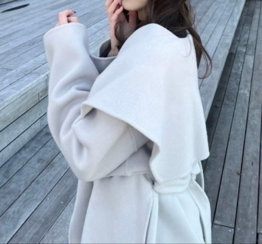 FRAY.ID ショールカラーショートリバーコート フレイアイディーIVR/0