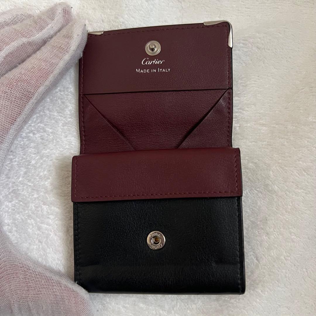 極上のエイジング　カルティエ　マスト ドゥ レザー ケース 小銭入れ