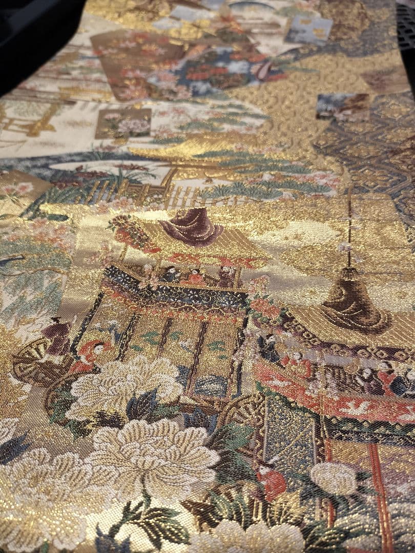 ルブの森★A739高級‼️ひな祭り‼️袋帯テーブルランナー2m15cm