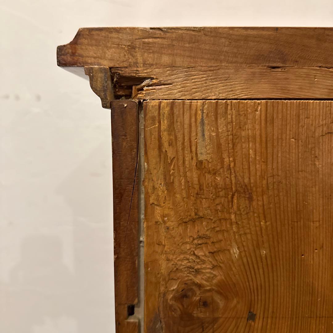 年末年始saleヴィンテージ　木製サイドテーブル　引き出し／扉収納付き